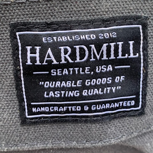 Hardmill Waxed Canvas Charcoal Gray Market Tote - Picture 12 of 15